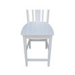 San Remo Solid Wood Counter Height Stool in White - 24