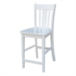 San Remo Solid Wood Counter Height Stool in White - 24