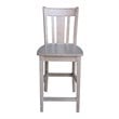 San Remo Solid WoodCounter Height Stool in Washed Gray Taupe - 24