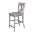 San Remo Solid WoodCounter Height Stool in Washed Gray Taupe - 24