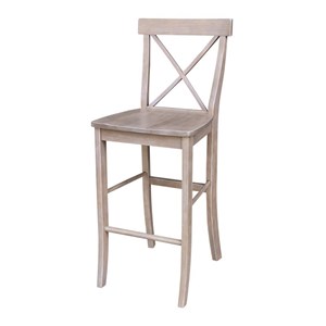 International Concepts X-Back Bar height Stool - 30&quot Seat Height