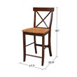 International Concepts X-Back Counter height Stool - 24