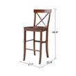 International Concepts X-Back Bar height Stool - 30