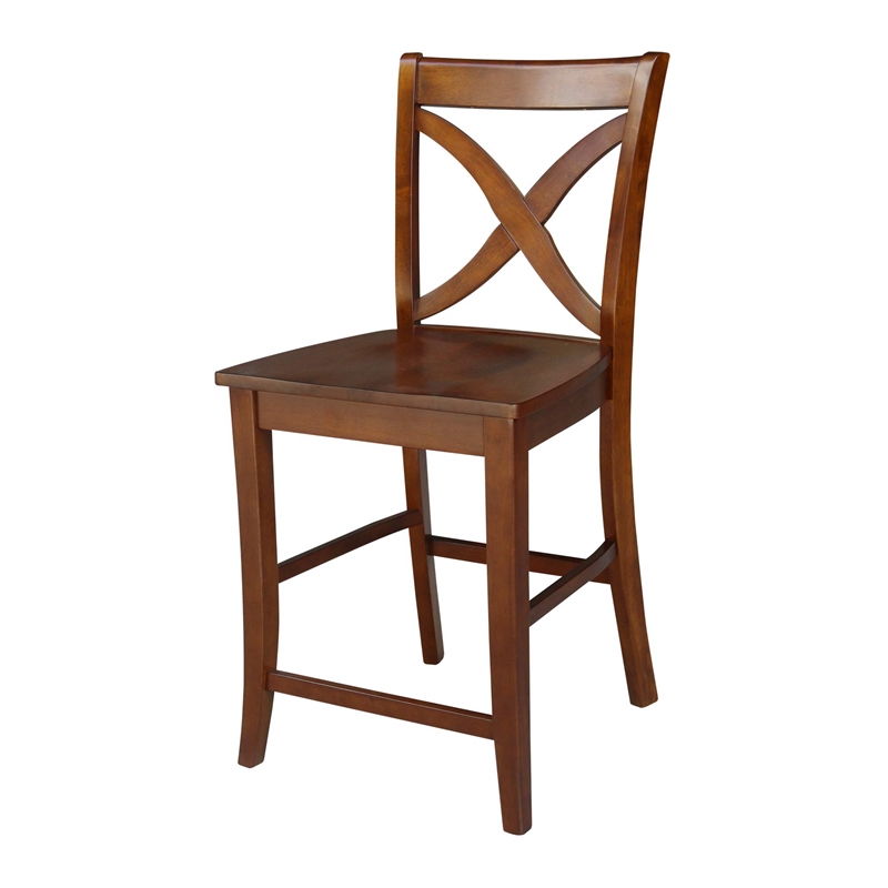 Vineyard Solid Wood Counter Height Stool in Espresso - 24