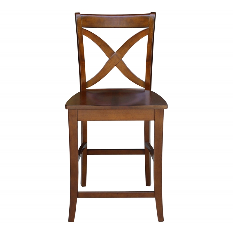 Vineyard Solid Wood Counter Height Stool in Espresso - 24