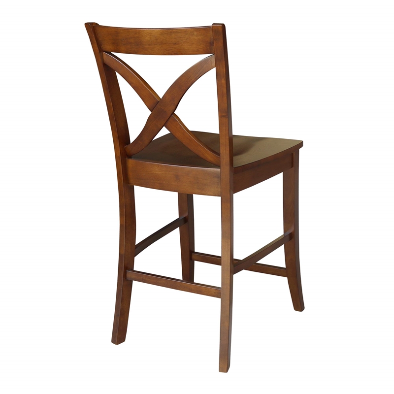Vineyard Solid Wood Counter Height Stool in Espresso - 24