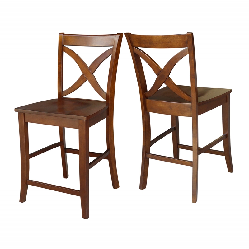 Vineyard Solid Wood Counter Height Stool in Espresso - 24