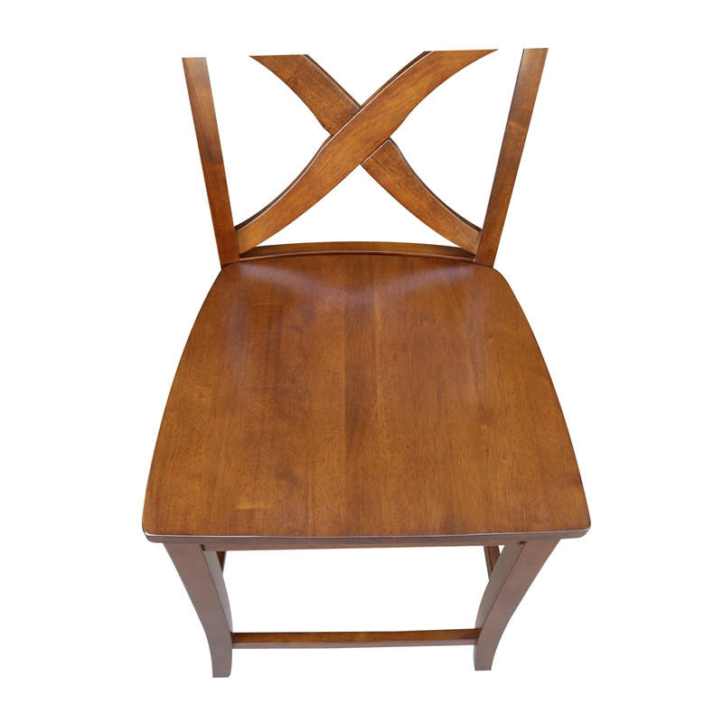 Vineyard Solid Wood Counter Height Stool in Espresso - 24