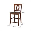 Verona Solid Wood Counter Height Stool in Espresso - 24