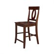 Verona Solid Wood Counter Height Stool in Espresso - 24