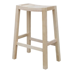 International Concepts Ranch Stool - 30&quot Seat Height Unfinihsed