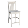 San Remo Solid Wood Counter Height Stool in Unfinished- 24