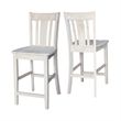 San Remo Solid Wood Counter Height Stool in Unfinished- 24