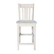San Remo Solid Wood Counter Height Stool in Unfinished- 24