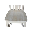 San Remo Solid Wood Counter Height Stool in Unfinished- 24