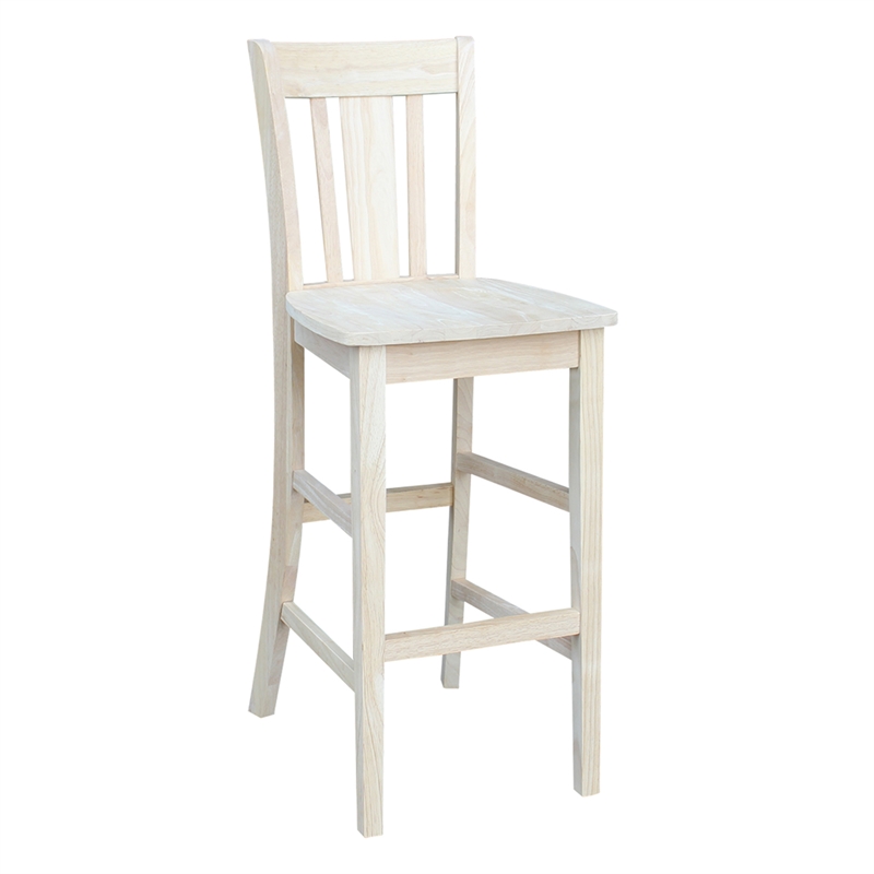 San Remo Solid Wood Bar Height Stool - 30