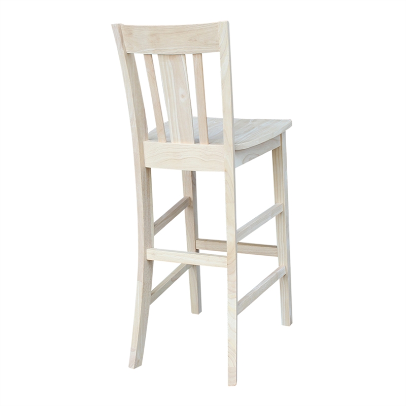 San Remo Solid Wood Bar Height Stool - 30