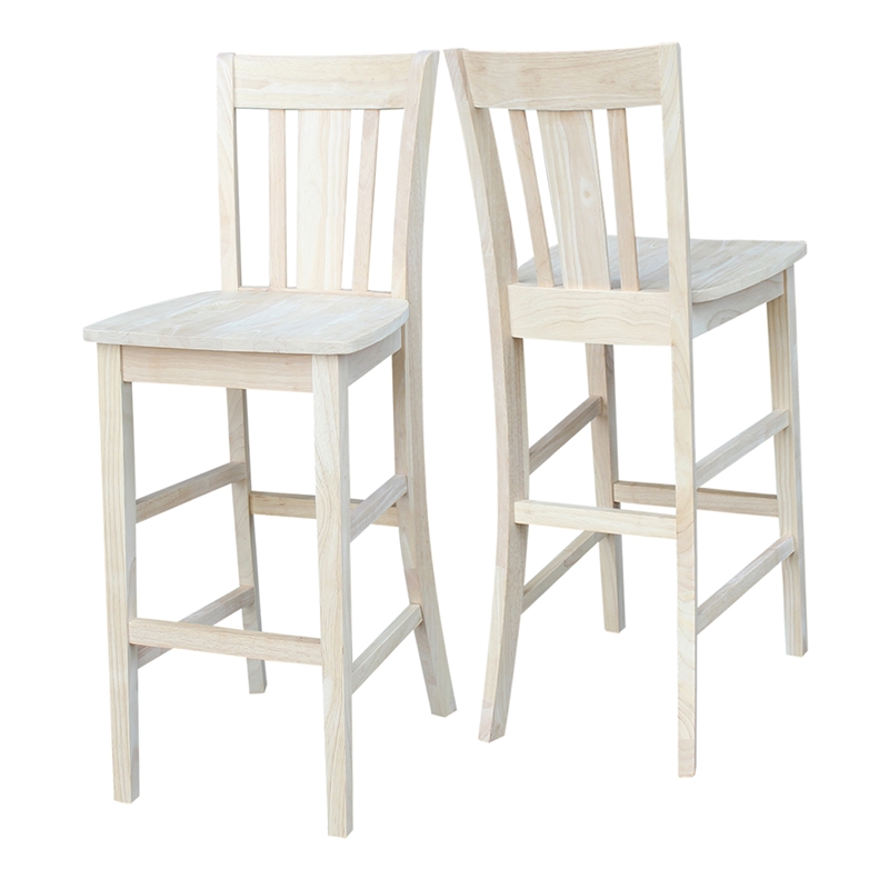 San Remo Solid Wood Bar Height Stool - 30