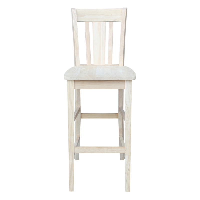 San Remo Solid Wood Bar Height Stool - 30