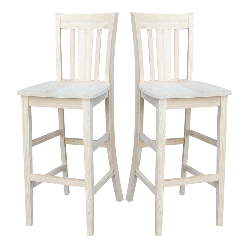 San Remo Solid Wood Bar Height Stool - 30