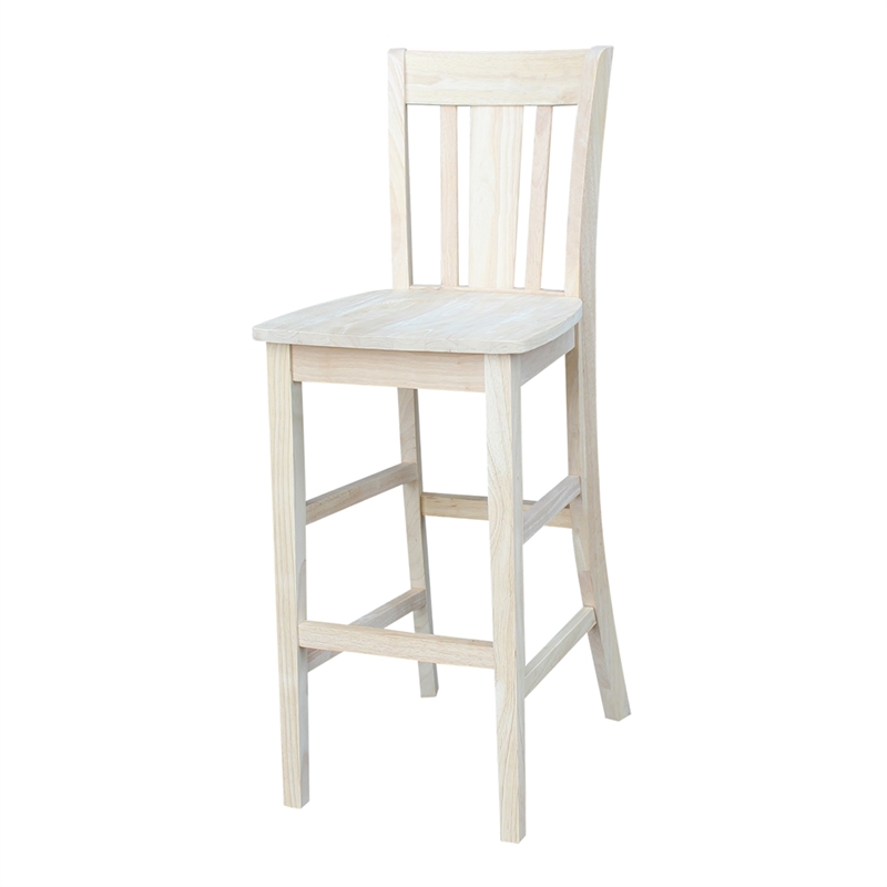San Remo Solid Wood Bar Height Stool - 30
