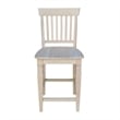 Seattle Solid Wood Counter Height Stool in Unfinished - 24