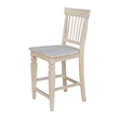 Seattle Solid Wood Counter Height Stool in Unfinished - 24
