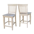 Seattle Solid Wood Counter Height Stool in Unfinished - 24