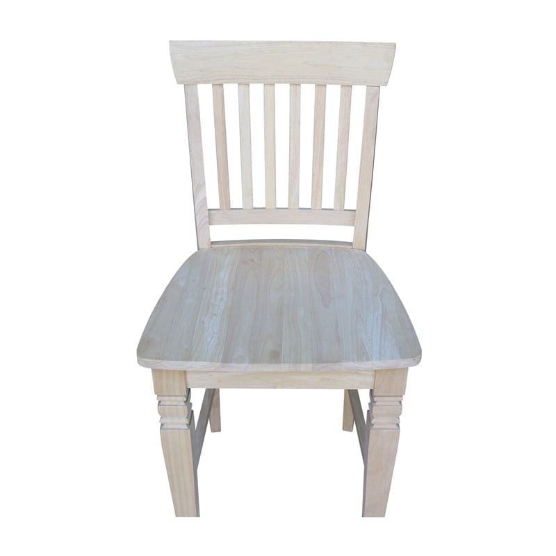 Seattle Solid Wood Counter Height Stool in Unfinished - 24