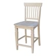 Seattle Solid Wood Counter Height Stool in Unfinished - 24