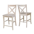 Vineyard Solid Wood Counter Height Stool in Unfinished - 24