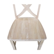 Vineyard Solid Wood Counter Height Stool in Unfinished - 24
