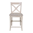 Vineyard Solid Wood Counter Height Stool in Unfinished - 24
