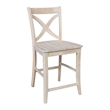 Vineyard Solid Wood Counter Height Stool in Unfinished - 24