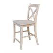 Vineyard Solid Wood Counter Height Stool in Unfinished - 24