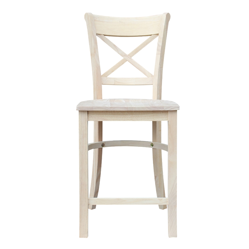 Charlotte Solid Wood Counter Height Stool with a 24