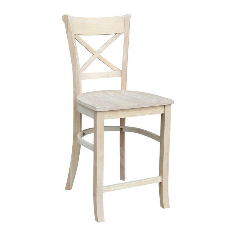 Charlotte Solid Wood Counter Height Stool with a 24