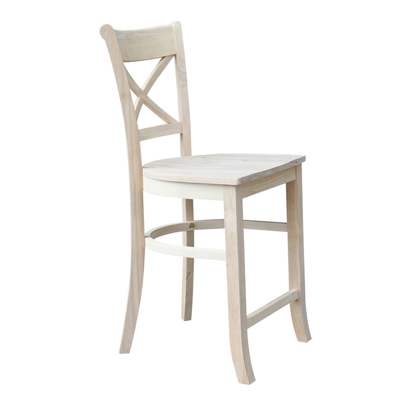 Charlotte Solid Wood Counter Height Stool with a 24