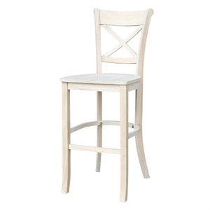 International Concepts Charlotte Bar height Stool - 30&quot Seat Height Unfinished