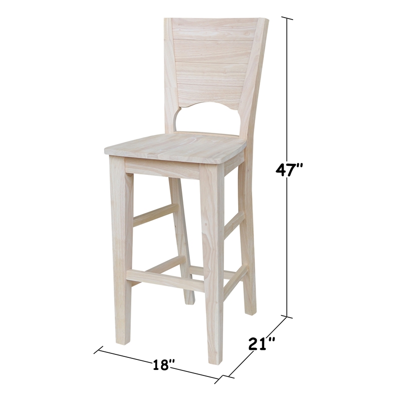Canyon Collection Solid Back Bar height Stool - 30
