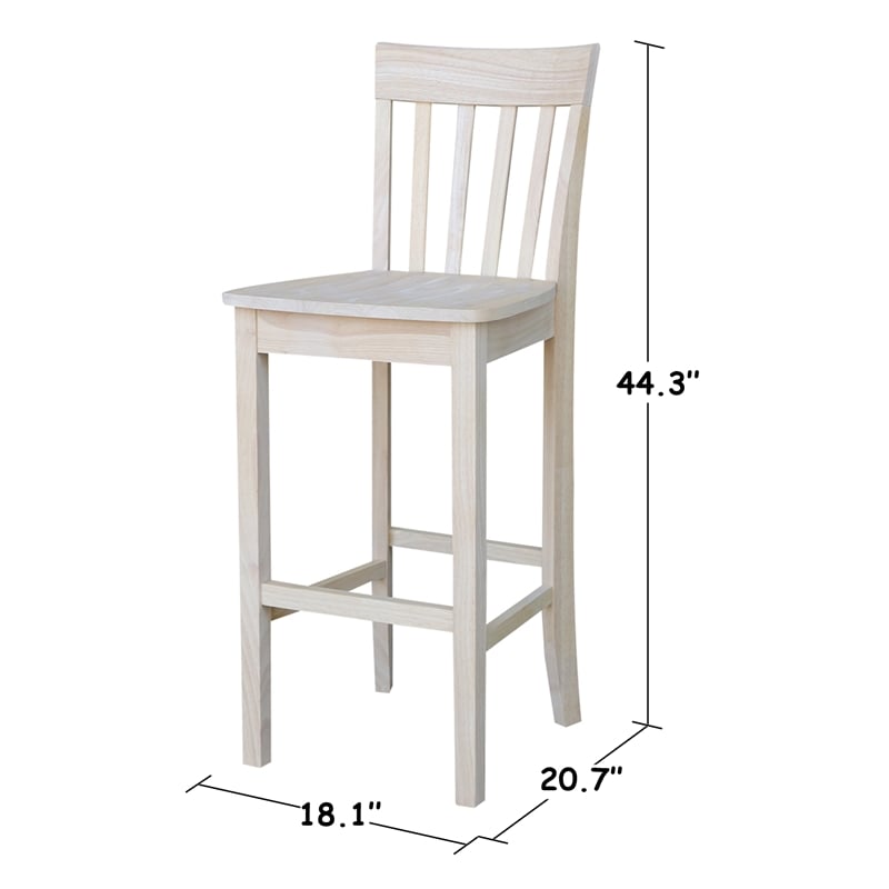 International Concepts Slatback Bar height Stool - 30