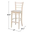 International Concepts Emily Bar height Stool - 30