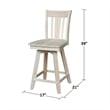 San Remo Natural Wood Counter Height Stool - With Swivel Seat - 24
