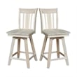 San Remo Natural Wood Counter Height Stool - With Swivel Seat - 24
