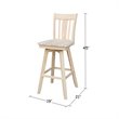 San Remo Natural Wood Bar Height Stool - With Swivel Seat -30.