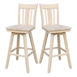 San Remo Natural Wood Bar Height Stool - With Swivel Seat -30.