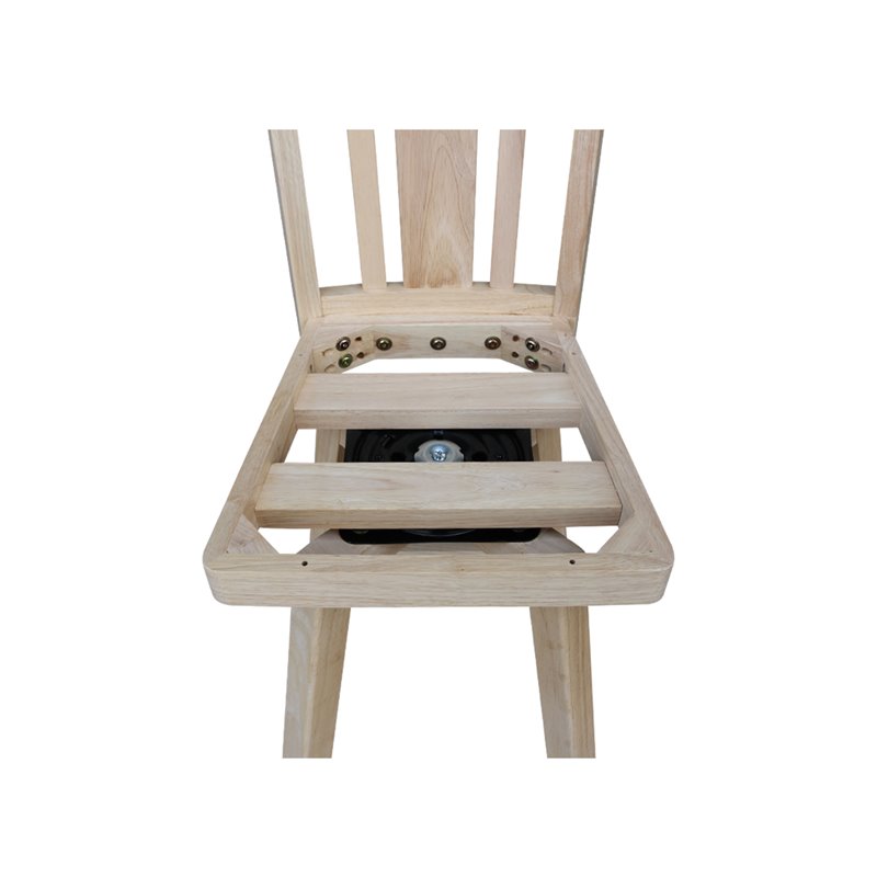 San Remo Natural Wood Bar Height Stool - With Swivel Seat -30.