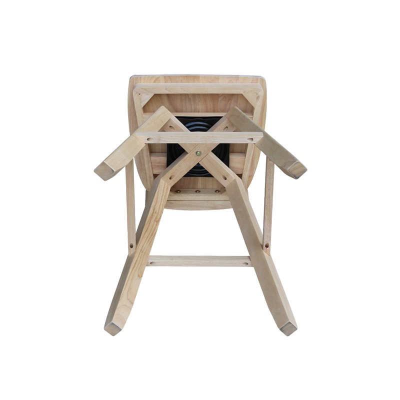 San Remo Natural Wood Bar Height Stool - With Swivel Seat -30.