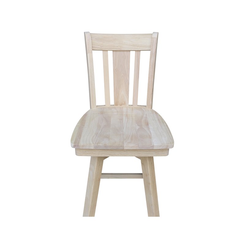 San Remo Natural Wood Bar Height Stool - With Swivel Seat -30.
