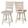Tuscany Natural Wood Counter height Stool - With Swivel Seat - 24